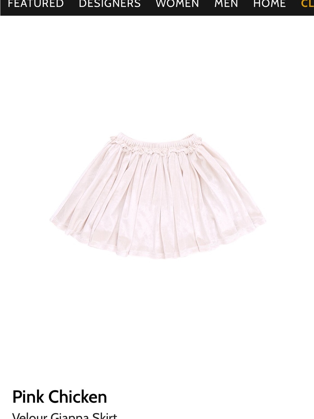 Pink Chicken Cream Pleated Gianna Skirt